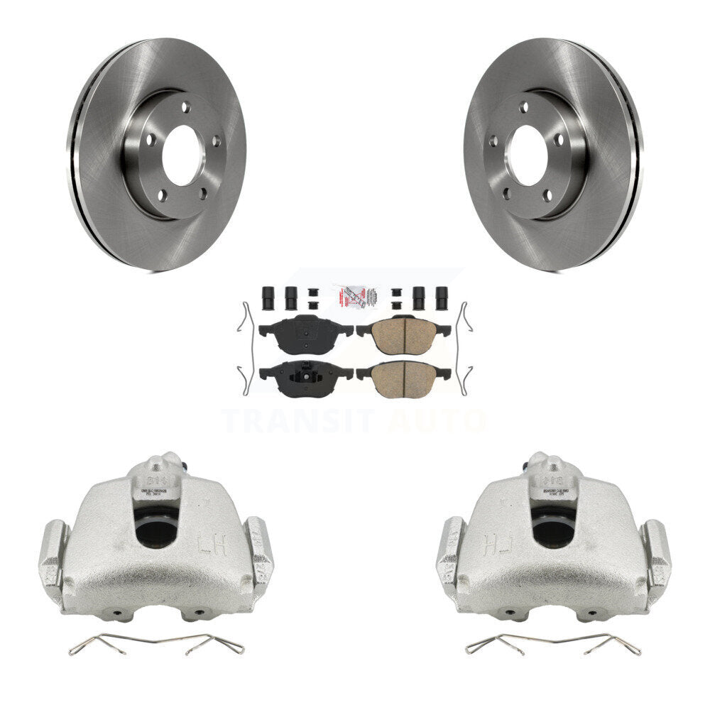 Front Disc Brake Caliper Rotors And Ceramic Pads Kit For Mazda 3 Sport KC8-100285N