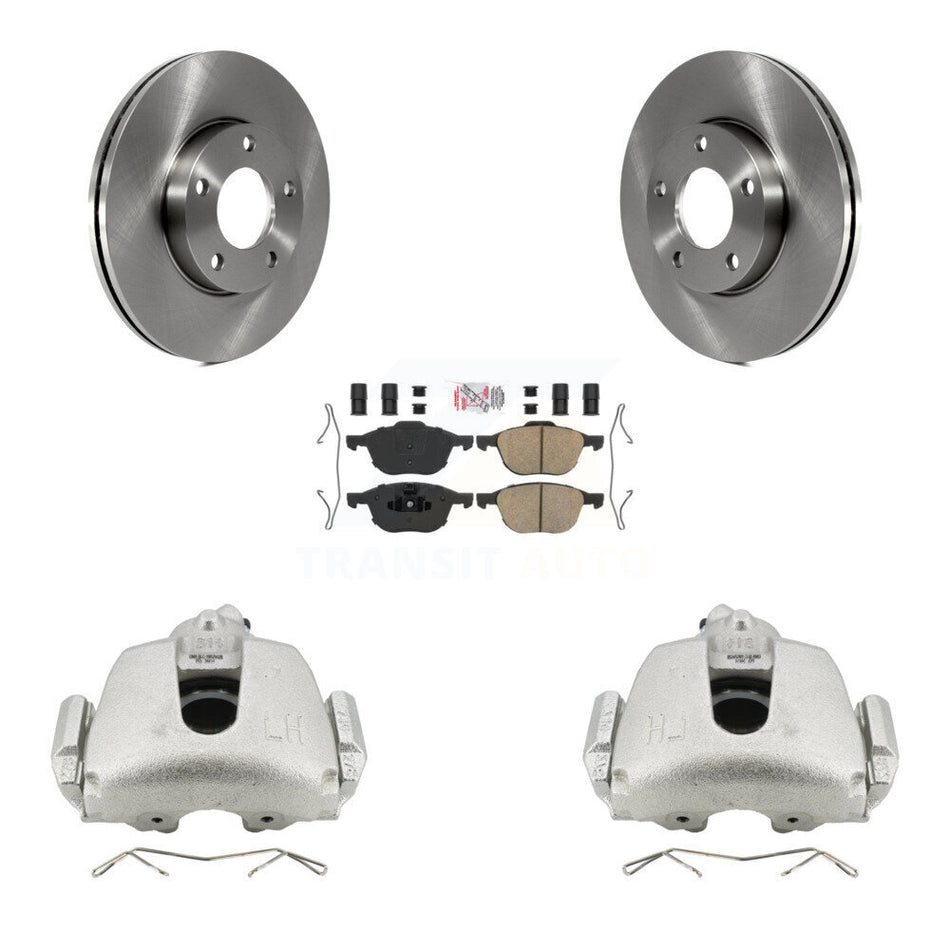 Front Disc Brake Caliper Rotors And Ceramic Pads Kit For Mazda 3 Sport KC8-100285N