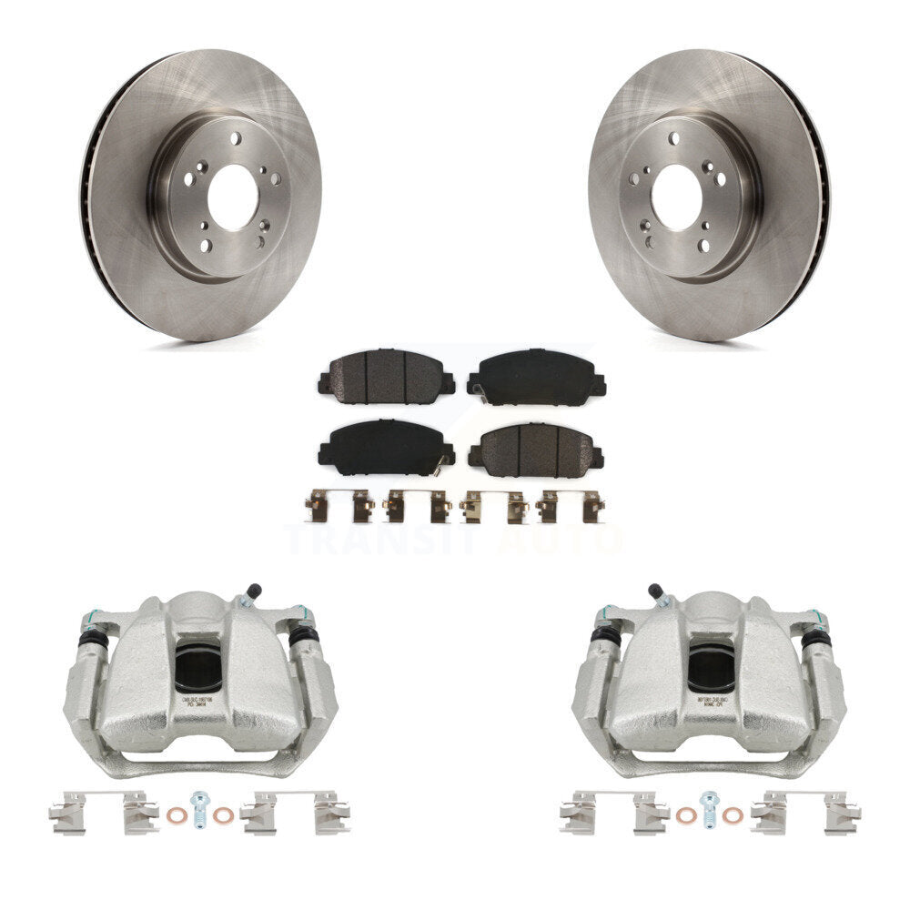 Front Disc Brake Caliper Rotors And Semi-Metallic Pads Kit For Honda Accord KC8-100285P