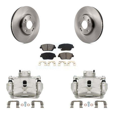 Front Disc Brake Caliper Rotors And Semi-Metallic Pads Kit For 2014 Hyundai Sonata 2.0L KC8-100285S