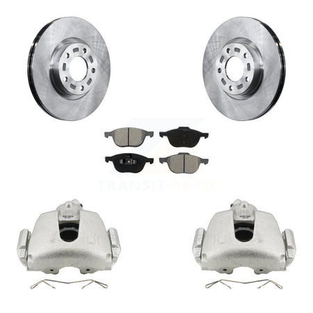 Front Brake Caliper Rotor & Semi-Metallic Pad Kit For 2010 Mazda 3 Sport GS GT with 2.5L KC8-100289S