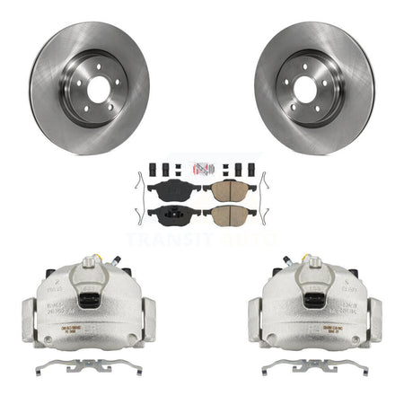 Front Brake Caliper Rotors Ceramic Pad Kit For 14 Ford Transit Connect 104.8" wheel base KC8-100291N