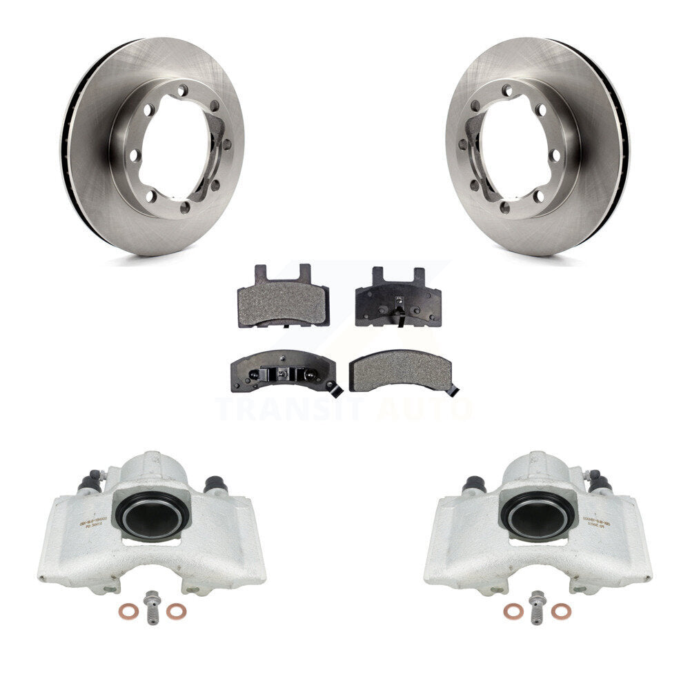 Front Disc Brake Caliper Rotors And Semi-Metallic Pads Kit For Chevrolet K1500 Suburban K2500 GMC With 8 Lug Wheels KC8-100291P by Transit Auto