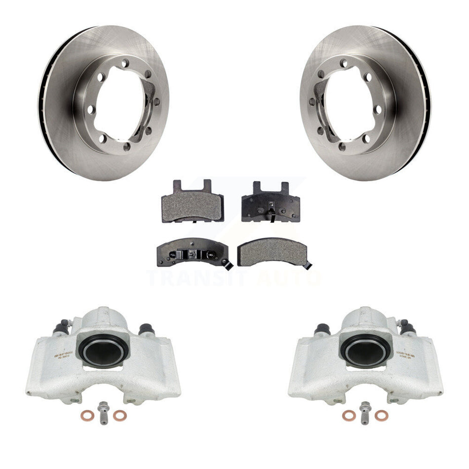 Front Disc Brake Caliper Rotors And Semi-Metallic Pads Kit For Chevrolet K1500 Suburban K2500 GMC With 8 Lug Wheels KC8-100291P