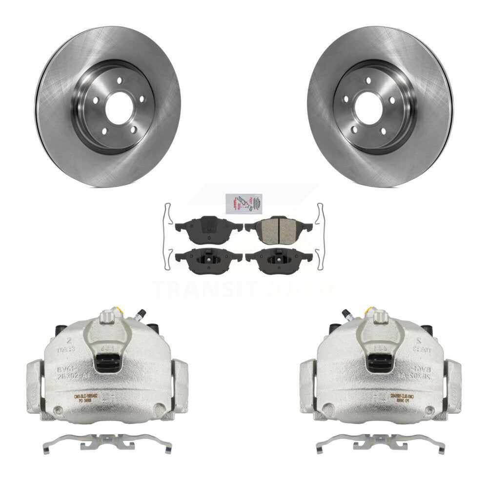 Front Disc Brake Caliper Rotors And Semi-Metallic Pads Kit For Ford Transit Connect KC8-100293N