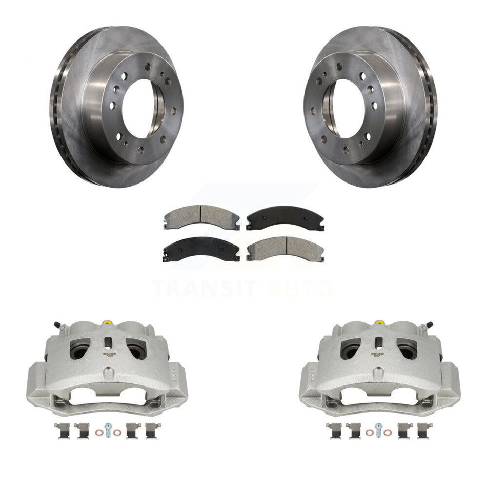 Front Brake Caliper Rotors & Semi-Metallic Pad Kit For GMC Chevrolet Sierra 2500 HD 3500 KC8-100293S