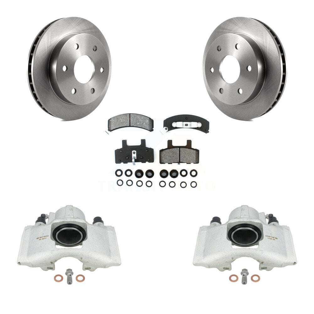 Front Disc Brake Caliper Rotors And Semi-Metallic Pads Kit For Chevrolet K1500 GMC Tahoe Suburban Yukon Cadillac Escalade Blazer K2500 KC8-100294S by Transit Auto