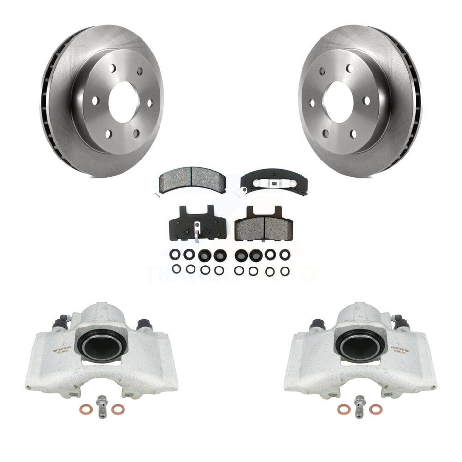 Front Disc Brake Caliper Rotors And Semi-Metallic Pads Kit For Chevrolet K1500 GMC Tahoe Suburban Yukon Cadillac Escalade Blazer K2500 KC8-100294S