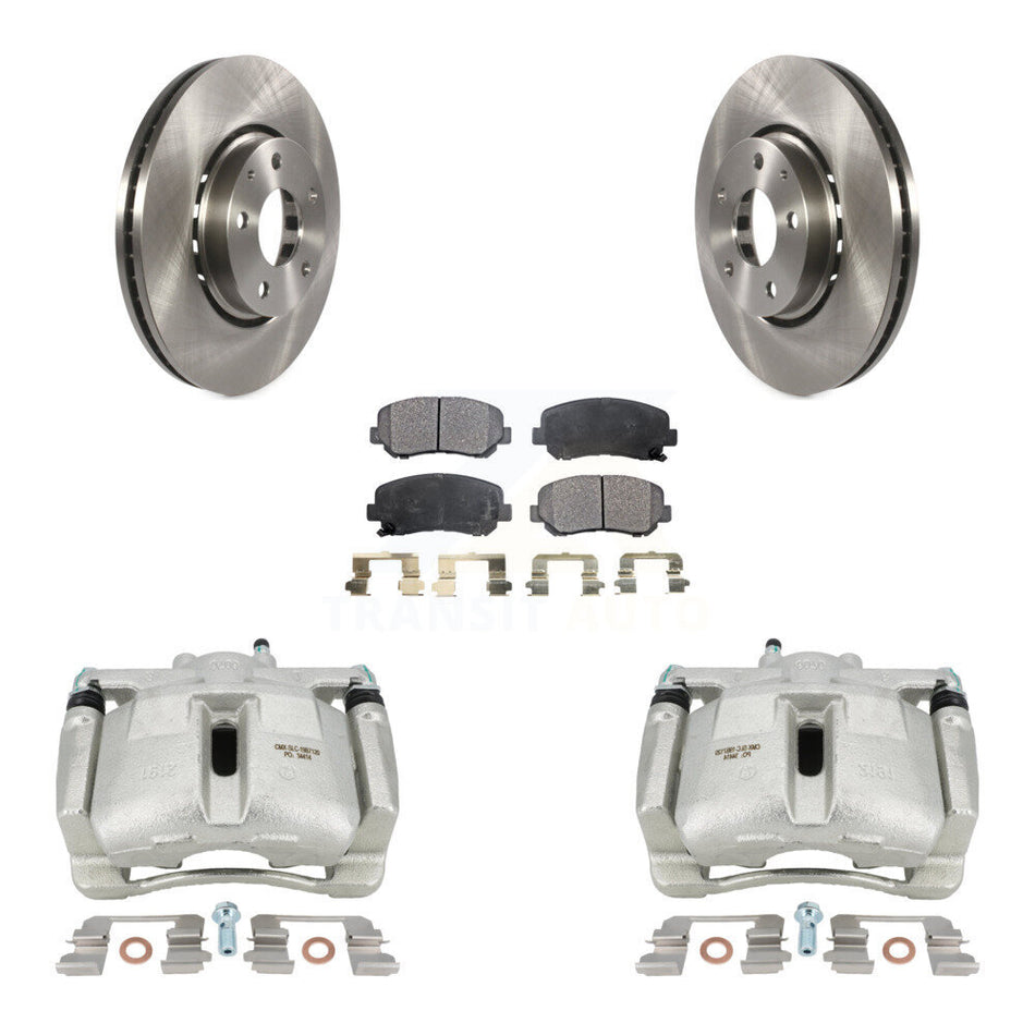Front Disc Brake Caliper Rotors And Semi-Metallic Pads Kit For Mazda CX-5 KC8-100295P