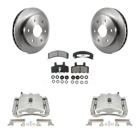 Front Disc Brake Caliper Rotors And Semi-Metallic Pads Kit For 2000 Chevrolet Tahoe 4WD with 5.3L 4.8L With Rear Drum Brakes KC8-100295S by Transit Auto