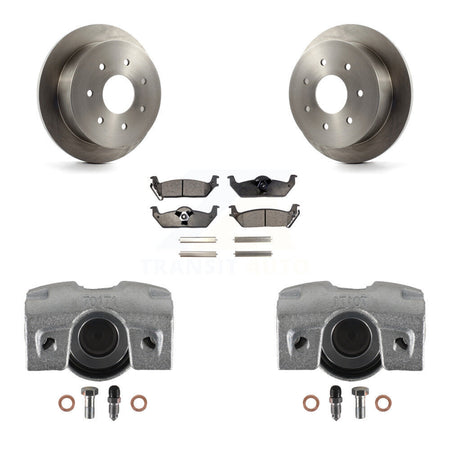 Rear Disc Brake Caliper Rotors And Ceramic Pads Kit For 2004 Ford F-150 With 7 Lug Wheels KC8-100295T by Transit Auto