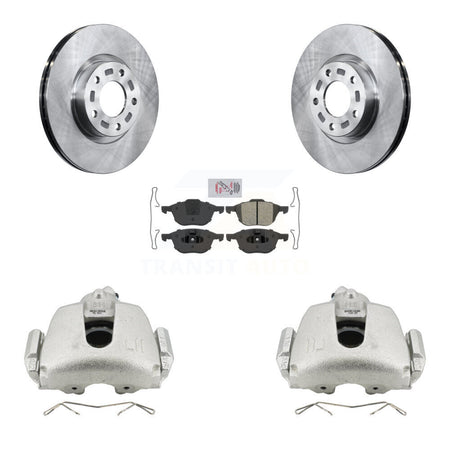 Front Brake Caliper Rotor & Semi-Metallic Pad Kit For 2010 Mazda 3 Sport GS GT with 2.5L KC8-100296N