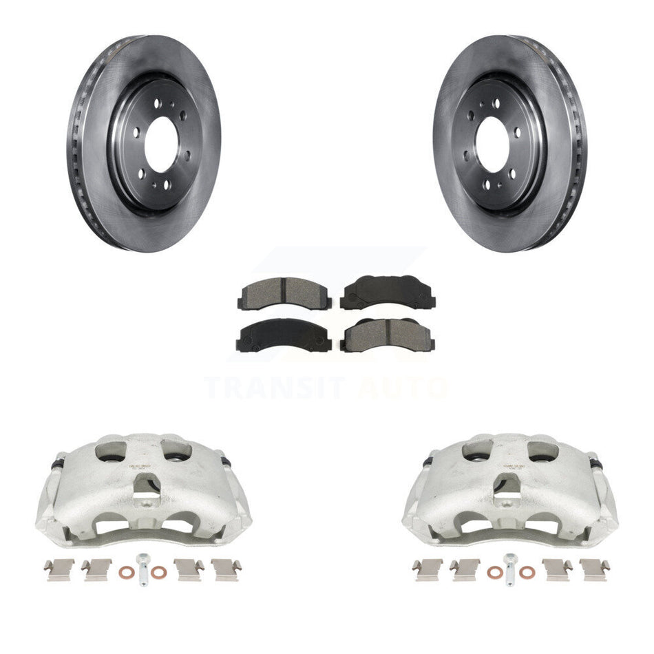 Front Disc Brake Caliper Rotors And Semi-Metallic Pads Kit For Ford F-150 Expedition Lincoln Navigator KC8-100297S by Transit Auto