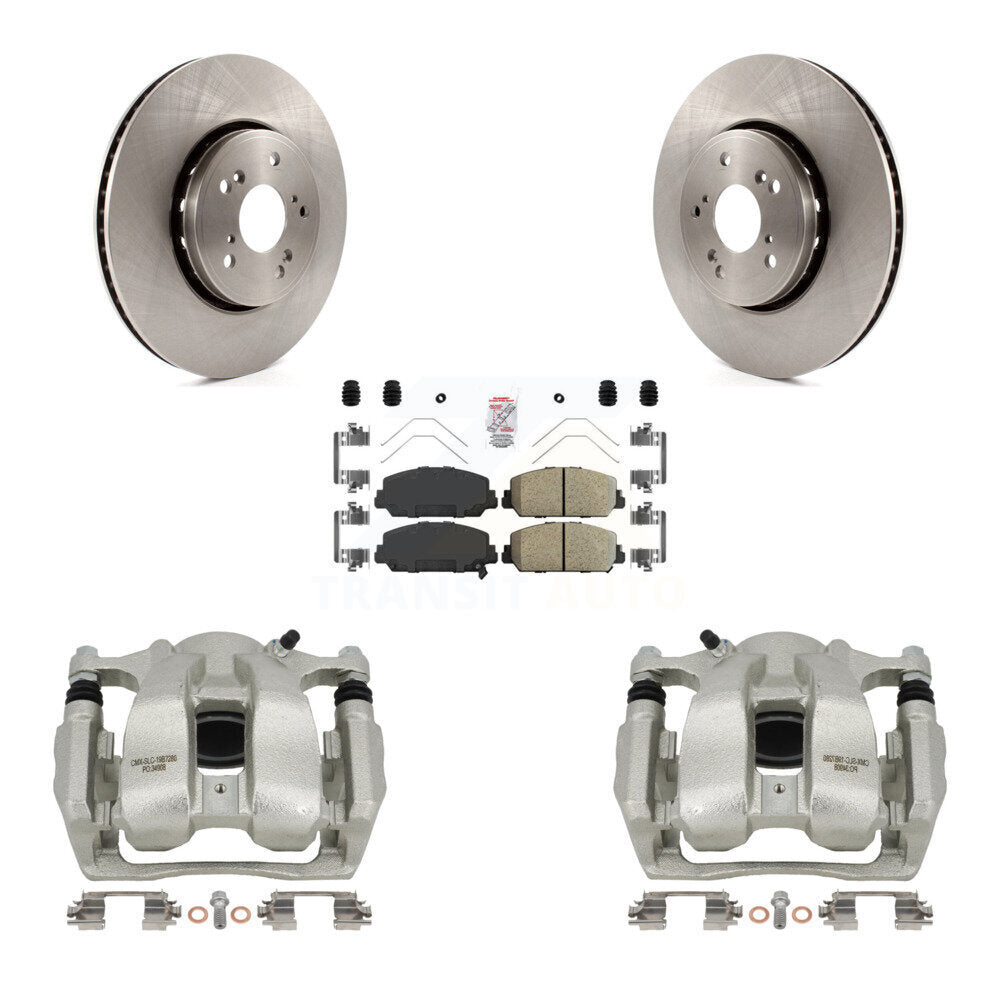 Front Disc Brake Caliper Rotors And Ceramic Pads Kit For 2016-2018 Acura RDX KC8-100298N