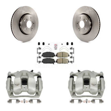 Front Disc Brake Caliper Rotors And Ceramic Pads Kit For 2016-2018 Acura RDX KC8-100298N