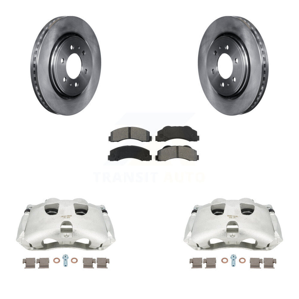 Front Disc Brake Caliper Rotors And Semi-Metallic Pads Kit For Ford F-150 KC8-100298S by Transit Auto