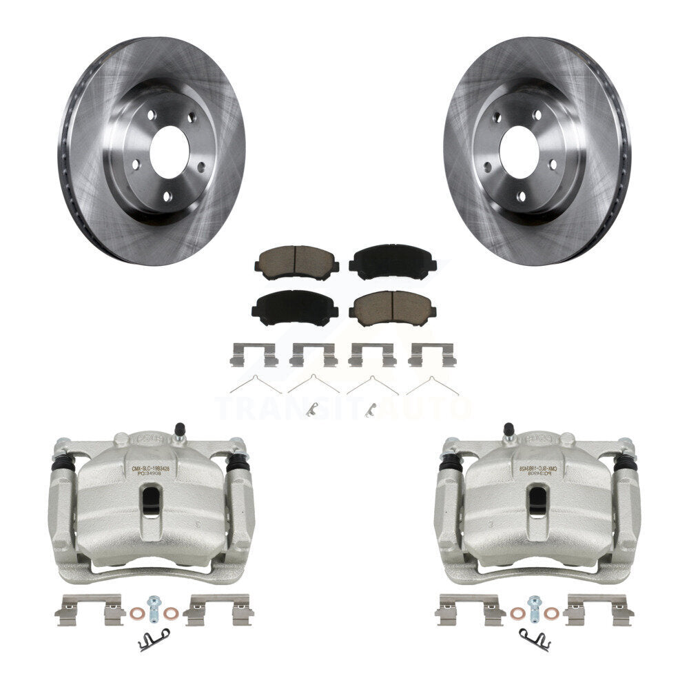 Front Disc Brake Caliper Rotors And Ceramic Pads Kit For Nissan Rogue Select KC8-100299C