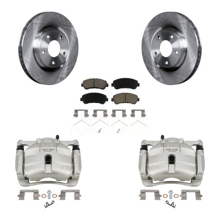 Front Disc Brake Caliper Rotors And Ceramic Pads Kit For Nissan Rogue Select KC8-100299C