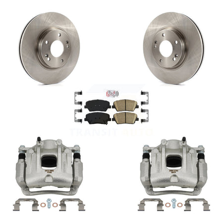 Front Disc Brake Caliper Rotors And Ceramic Pads Kit For Hyundai Santa Fe Kia Sorento KC8-100299N