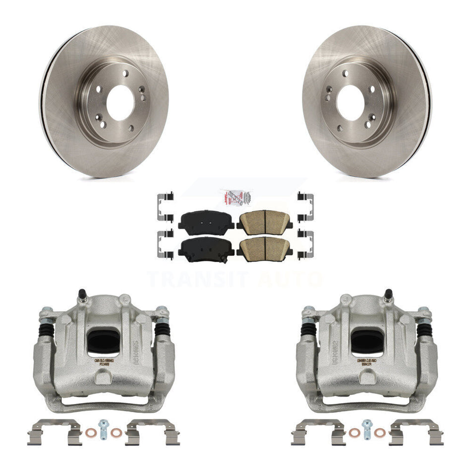 Front Disc Brake Caliper Rotors And Ceramic Pads Kit For Hyundai Santa Fe Kia Sorento KC8-100299N