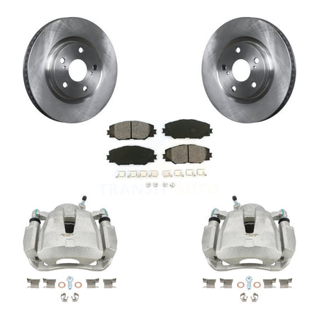 Front Disc Brake Caliper Rotors And Semi-Metallic Pads Kit For Toyota RAV4 Scion tC Matrix Pontiac Vibe Corolla iM Mirai KC8-100301S by Transit Auto