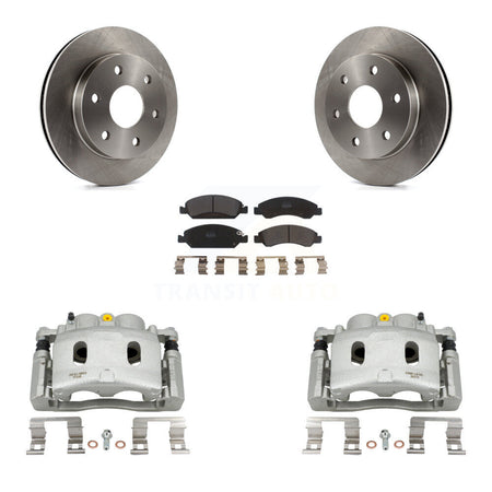 Front Brake Caliper Rotors Semi-Metallic Pad Kit For 07 GMC Sierra 1500 Disc rear brakes KC8-100302P