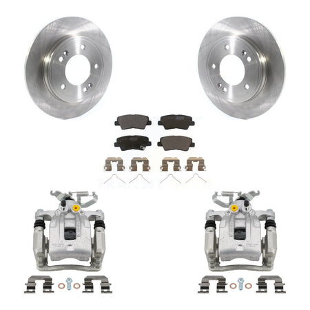 Rear Disc Brake Caliper Rotors And Ceramic Pads Kit For Hyundai Elantra Kia Niro Ioniq KC8-100302T
