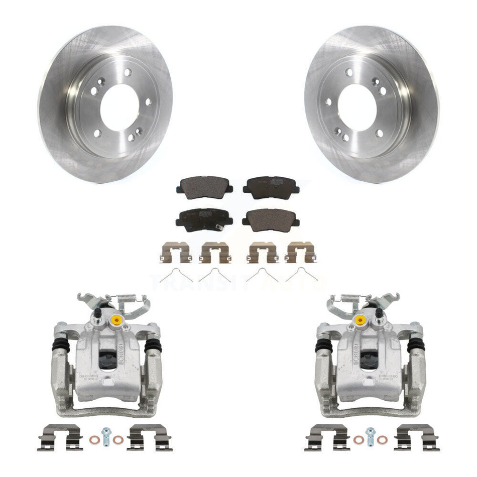 Rear Disc Brake Caliper Rotors And Ceramic Pads Kit For Hyundai Elantra Kia Niro Ioniq KC8-100302T