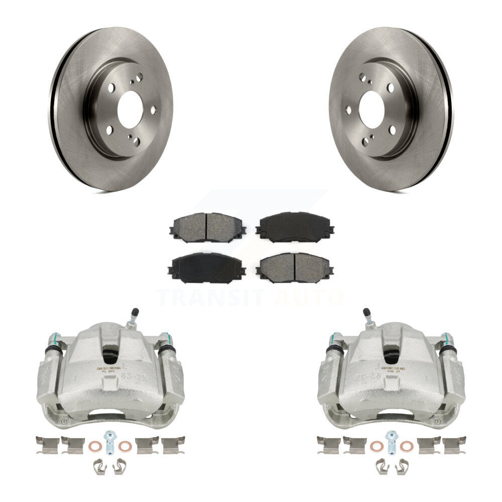 Front Disc Brake Caliper Rotors And Semi-Metallic Pads Kit For Toyota RAV4 Scion xB Prius V Lexus HS250h KC8-100303S by Transit Auto