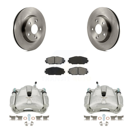 Front Disc Brake Caliper Rotors And Semi-Metallic Pads Kit For Toyota RAV4 Scion xB Prius V Lexus HS250h KC8-100303S by Transit Auto