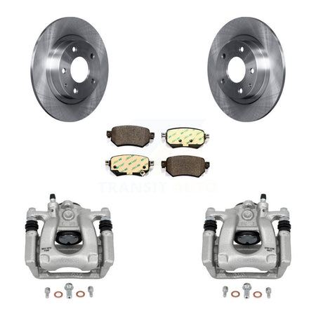 Rear Disc Brake Caliper Rotors And Ceramic Pads Kit For 2016-2021 Mazda 6 KC8-100303T