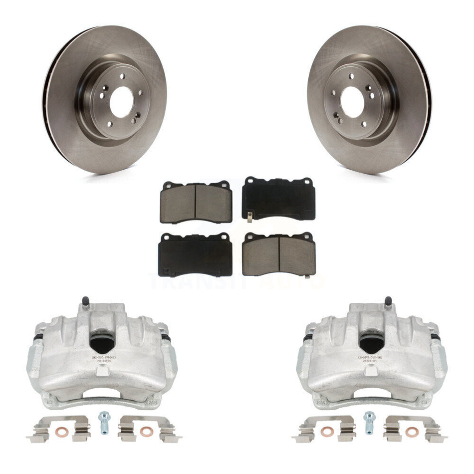 Front Disc Brake Caliper Rotors And Ceramic Pads Kit For Hyundai Genesis Coupe With Single Piston Calipers KC8-100304C