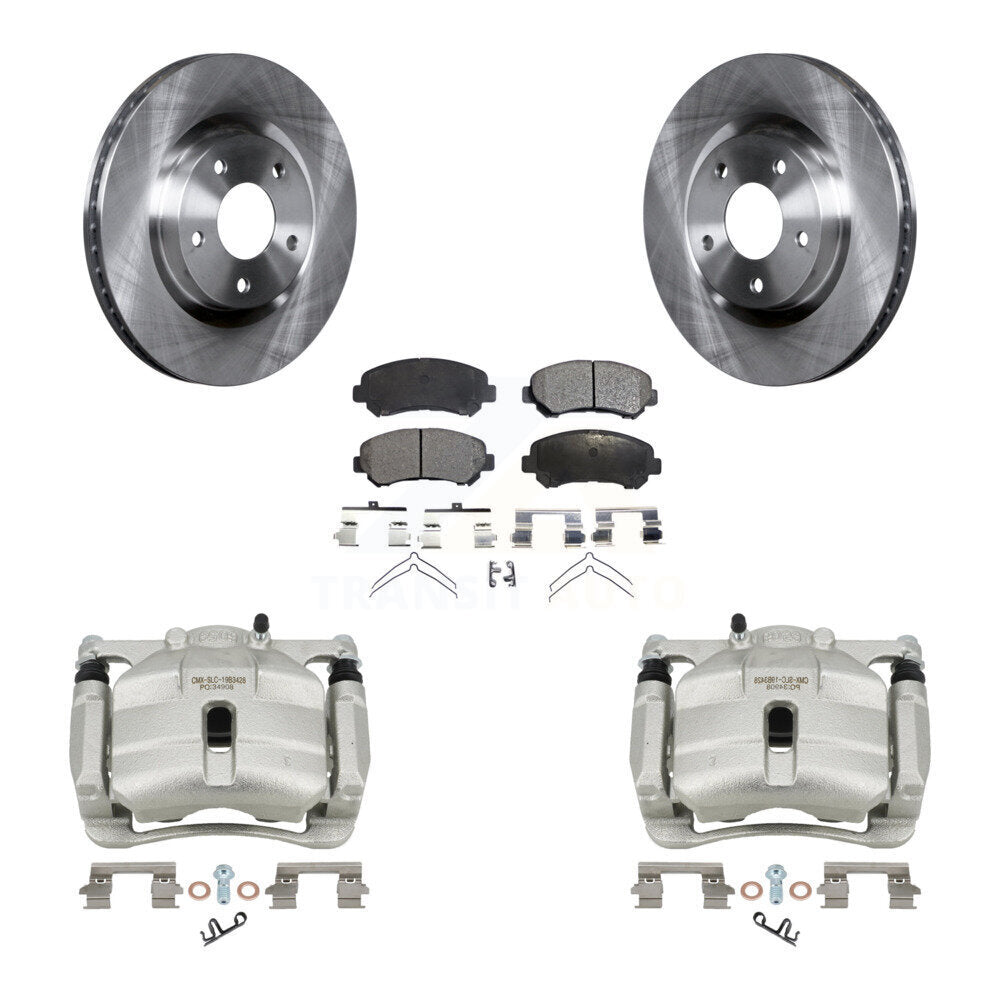 Front Disc Brake Caliper Rotors And Semi-Metallic Pads Kit For Nissan Rogue Select KC8-100304P