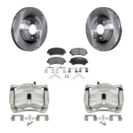 Front Disc Brake Caliper Rotors And Semi-Metallic Pads Kit For Nissan Rogue Select KC8-100304P