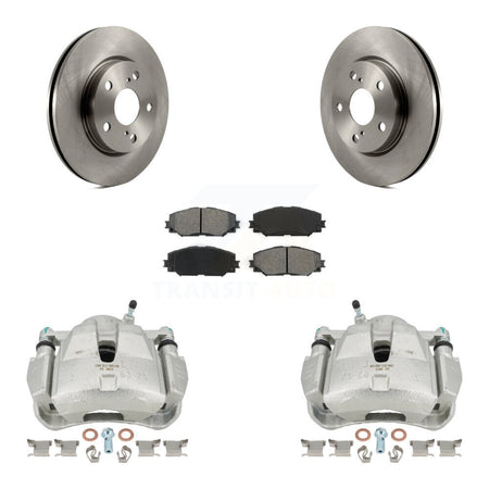 Front Disc Brake Caliper Rotors And Semi-Metallic Pads Kit For Toyota RAV4 KC8-100304S by Transit Auto