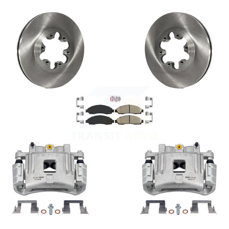 Front Brake Caliper Rotors Ceramic Pad Kit For Chevrolet Colorado GMC Canyon Isuzu i-280 KC8-100305N
