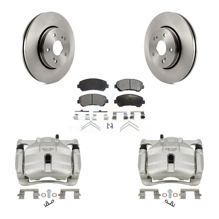 Front Disc Brake Caliper Rotors And Semi-Metallic Pads Kit For 2010-2013 Suzuki Kizashi KC8-100305P