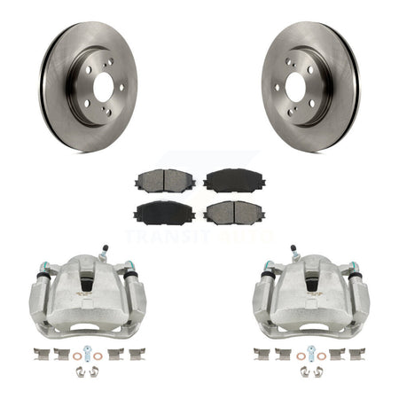 Front Disc Brake Caliper Rotors And Semi-Metallic Pads Kit For Toyota RAV4 LE KC8-100305S by Transit Auto