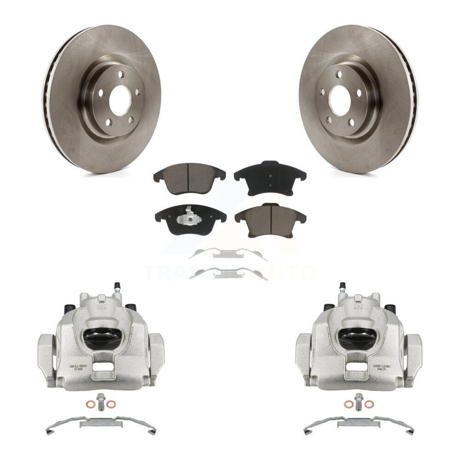 Front Brake Caliper Rotor And Ceramic Pad Kit For 2019-2020 Ford Police Responder Hybrid KC8-100306C