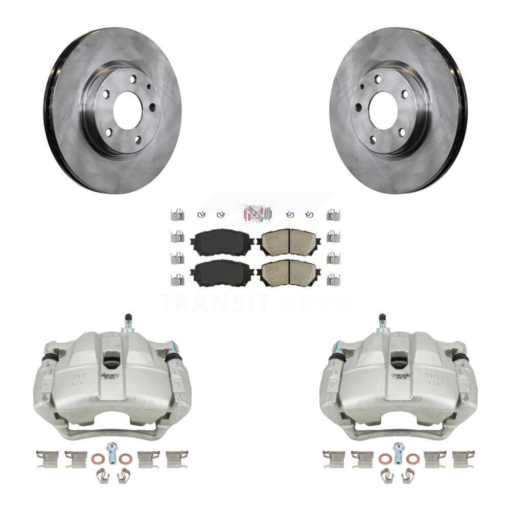 Front Disc Brake Caliper Rotors And Ceramic Pads Kit For Mazda 6 KC8-100307N