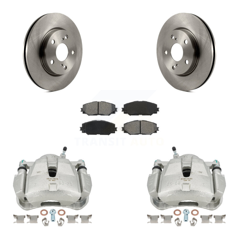 Front Disc Brake Caliper Rotors And Semi-Metallic Pads Kit For 2014-2015 Toyota RAV4 LE With Canada or U.S. Emissions Excluding Vehicles Manufactured In Japan KC8-100307S by Transit Auto