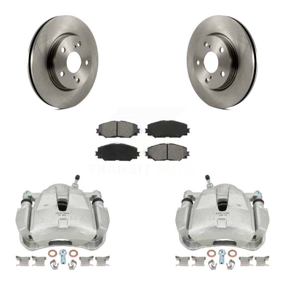 Front Disc Brake Caliper Rotors And Semi-Metallic Pads Kit For 2014-2015 Toyota RAV4 LE With Canada or U.S. Emissions Excluding Vehicles Manufactured In Japan KC8-100307S