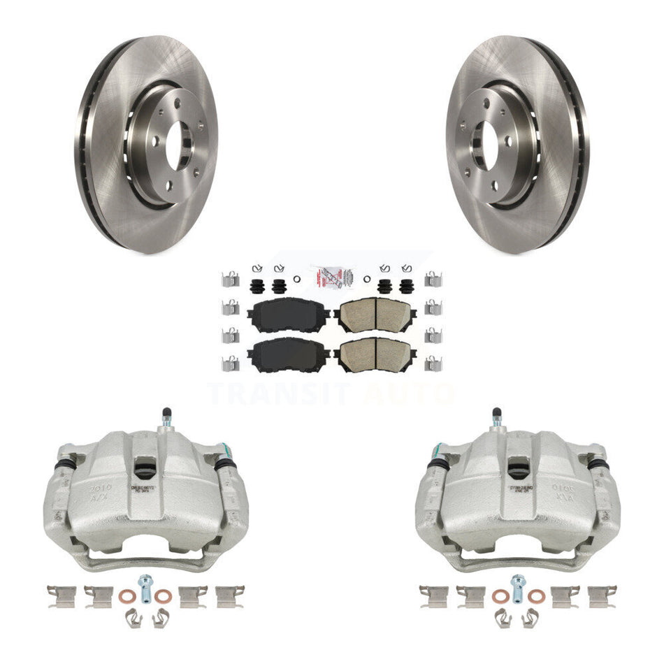 Front Disc Brake Caliper Rotor Ceramic Pad Kit For 2019-2021 Mazda 6 Naturally Aspirated KC8-100308N