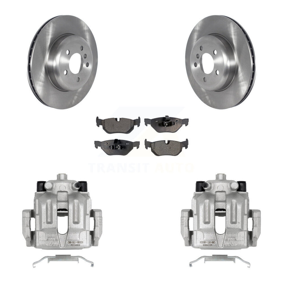 Rear Disc Brake Caliper Rotors And Ceramic Pads Kit For 2013 BMW 328i xDrive 3.0L With M Sport Performance Brakes KC8-100308T