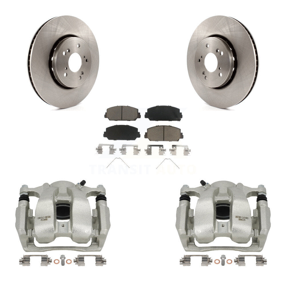 Front Disc Brake Caliper Rotors And Ceramic Pads Kit For 2016-2018 Acura RDX KC8-100310C
