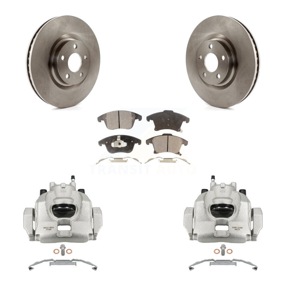 Front Brake Caliper Rotor & Semi-Metallic Pad Kit For 19-20 Ford Police Responder Hybrid KC8-100311P