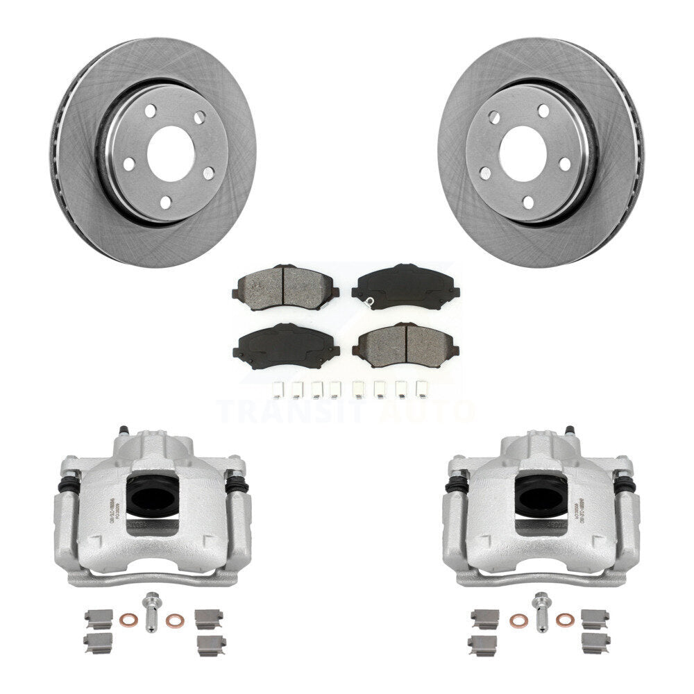 Front Disc Brake Caliper Rotors And Semi-Metallic Pads Kit For Jeep Wrangler KC8-100311S