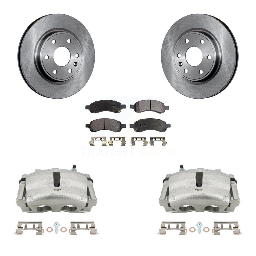 Front Brake Caliper Rotor & Semi-Metallic Pad Kit For GMC Acadia Buick Enclave Chevrolet KC8-100312P
