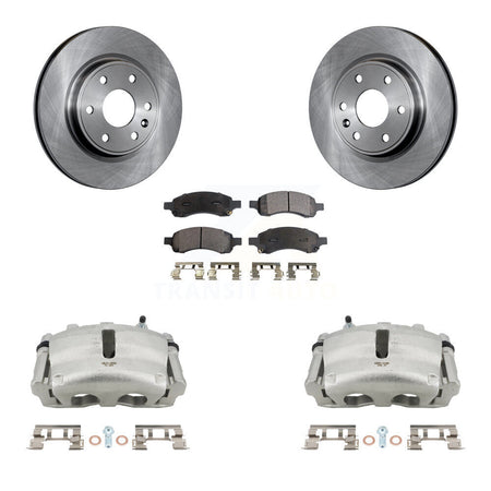 Front Brake Caliper Rotor & Semi-Metallic Pad Kit For GMC Acadia Buick Enclave Chevrolet KC8-100312P