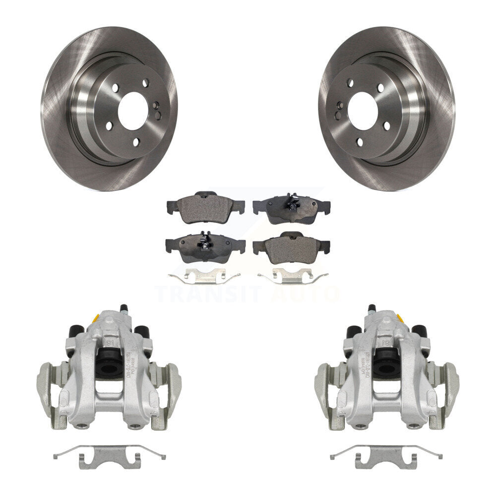 Rear Disc Brake Caliper Rotors And Ceramic Pads Kit For Mercedes-Benz E350 E320 E500 KC8-100312T